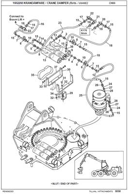 Crane shock absorber, assembly 1602260S2