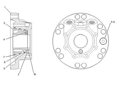 Turret rotation motor, distributor 7014980