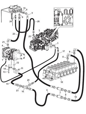 Crane pump lines 9990064