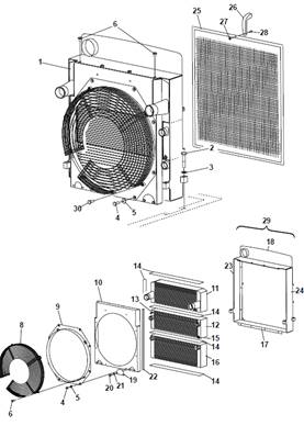 Water cooling, assembly 9991149