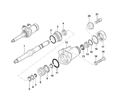 ECO19 transmission gear selector, assembly 9991179
