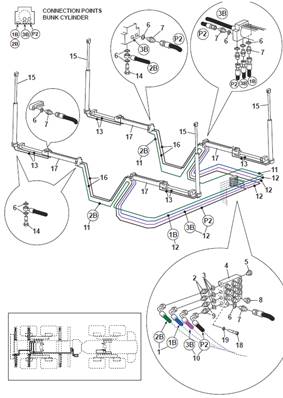 Hydraulic cradles, assembly 9991571