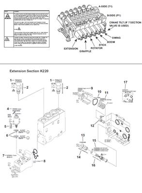 Crane distributor K220, assembly 9991616