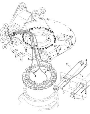 Turret rotation lubrication, assembly 9991666