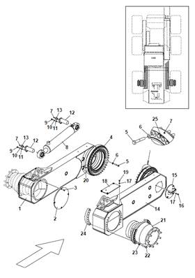 Rear pendulum arm, assembly 9991690