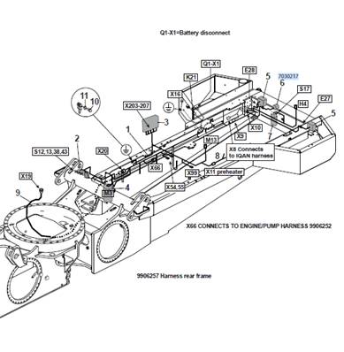 Rear frame harness, assembly 9991748