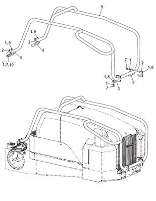 Engine bonnet arch, mounting 9991812