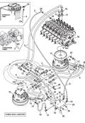 Turret rotation motor, hydraulic lines 9992075S2