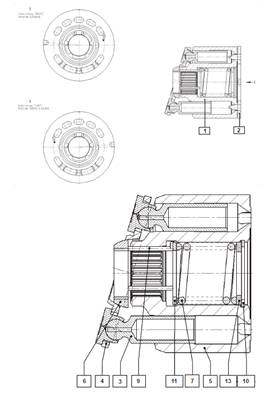 Crane hydraulic pump, rotation 9992089