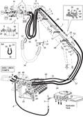 Harvester head, hydraulic lines 9992127