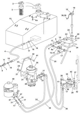 Fuel lines, mounting 9992259