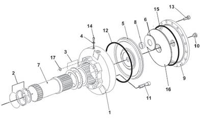 Rear drive motor, brakes 9992335