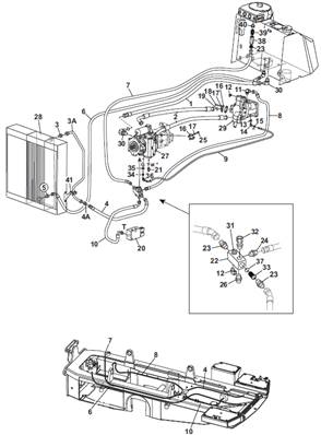 Transmission, hydraulic lines 9992445S2