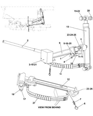 Cabin tilt, mounting 9992824