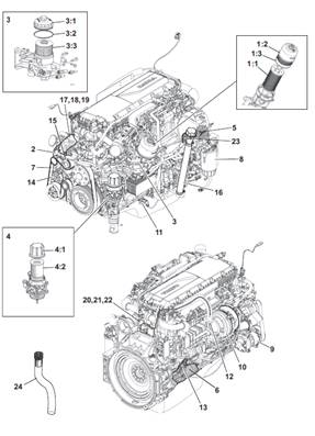 Diesel engine, assembly 99929323