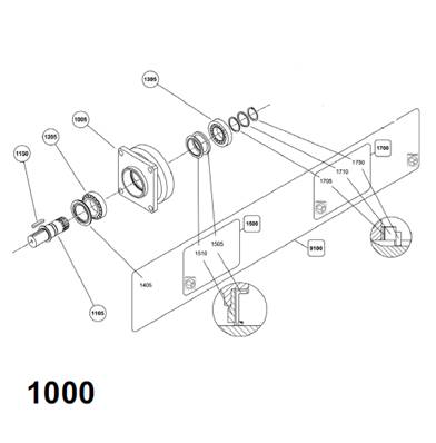 Turret rotation motor, housing 99929338