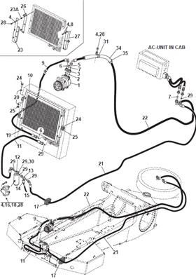 Cab air conditioning, assembly 9992936