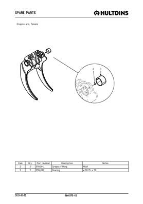 Grapple arm, female 066037502