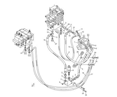 Saw hydraulics 98B, 98XL and 211 LM005532D
