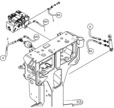 Hose kit measuring wheel #2 LM006811-22