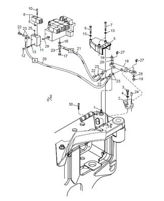 Hydraulic upper delimbing knife LM033638