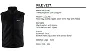 Black pile vest Log Max size L