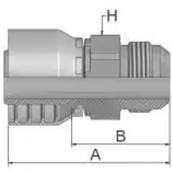 Crimp fitting Parker JIC 3/4 - Male - Series 48 10348-8-6