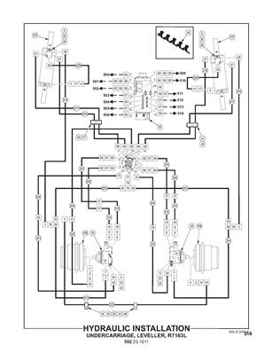 Hydraulic Installation, Undercarriage, Leveller, R7163L 502231011S3