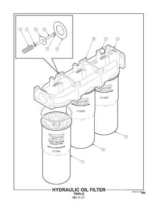 Hydraulic oil Filter, Triple 50310331