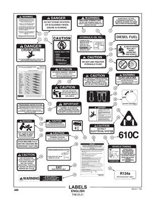 Labels, English 7103521S2