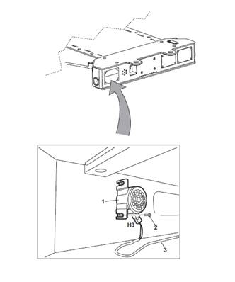 Back-up beep, assembly 7020799