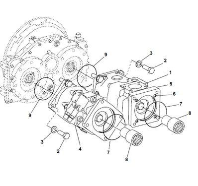 Hydraulic pumps, assembly 9901202