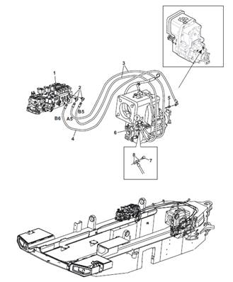 Transmission, hydraulic lines 9902919