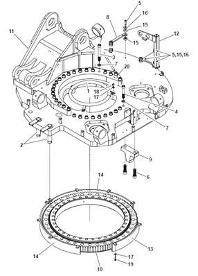 Turret rotation, assembly 9991137