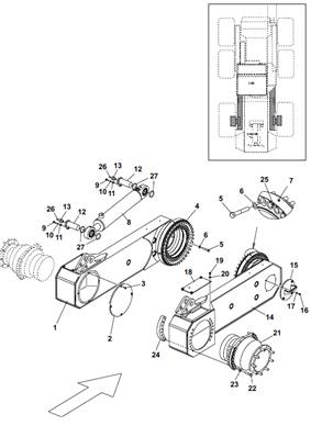 Rear pendulum arm, assembly 9991876