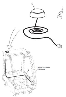 GPS antenna, mounting 9992169