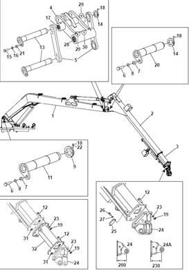 Crane 260 11,5m, assembly 9992199