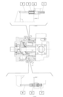 Hydraulic harvester head pump, regulator 9992239