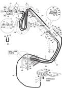 Harvester head, hydraulic lines 9992248S2