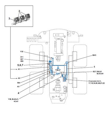 IQAN harness and cabin shock absorber, assembly 9992463