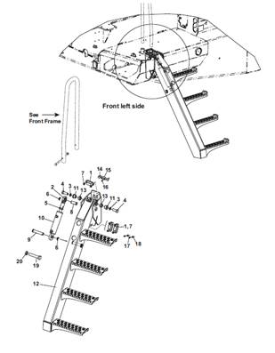 Front ladder, assembly 9992500