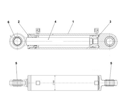 Oscillation locking cylinder, assembly 9992531