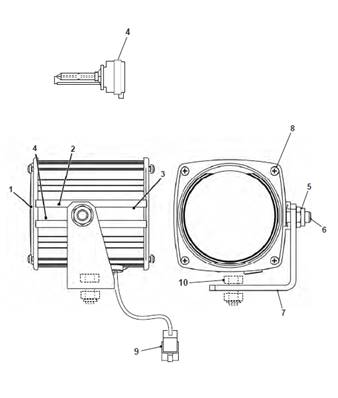 XENON work lights, mounting 99929390