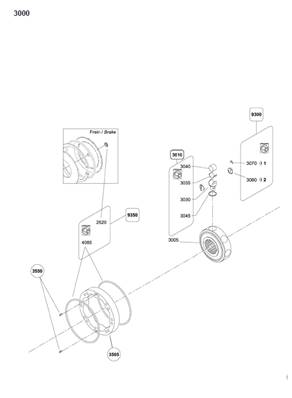 Turret rotation motor, assembly 99929418