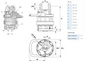 Rotator INDEXATOR GV12 M16 Ø173mm for 80mm links