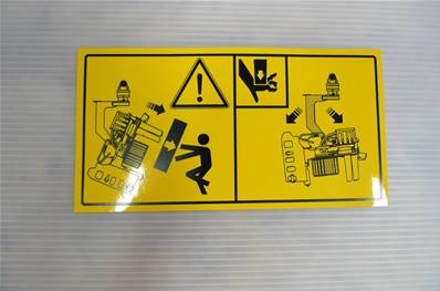 Decal Warning Log Max RE519140