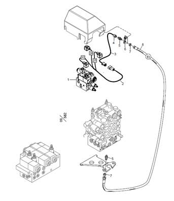 Electrical system, accumulation kit with rotator control LM999305