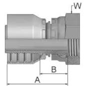Crimp fitting Parker BSP 1/4 - Series 46 19246-4-4
