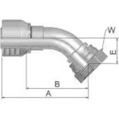 Crimp fitting Parker BSP 1 1/4 - 45° - Series 48 1B148-20-20