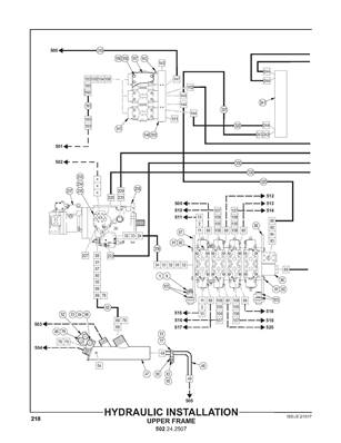 Hydraulic Installation, Upper Frame 502242507S6